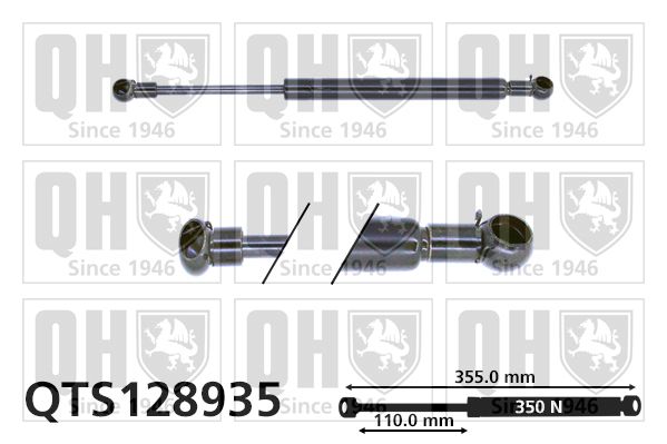 QUINTON HAZELL Gāzes atspere, Motora pārsegs QTS128935